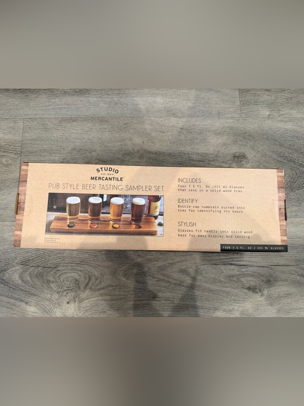 Pub Style Beer Tasting Sampler Set - Wood